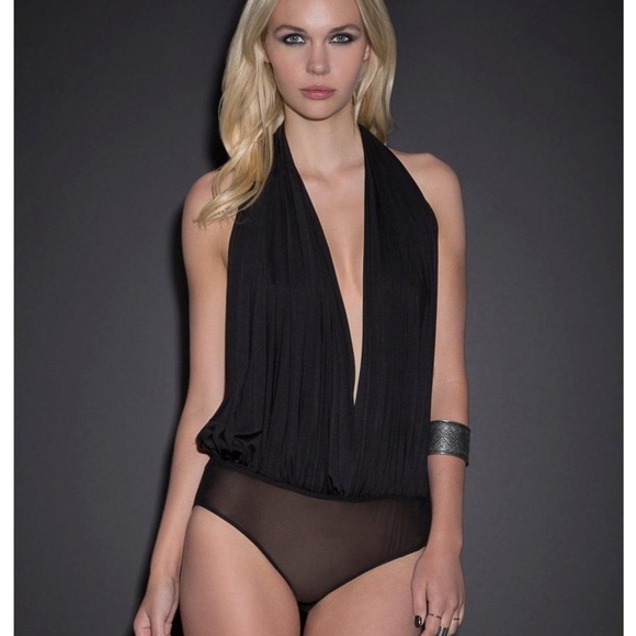 Women’s Deep V-Neck  Teddy Body Sexy  Black Small - Picture 1 of 14